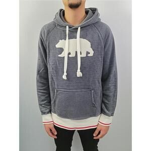 Little Blue House Hoodie Mens Size M Charcoal Grey Pullover Bear Graphic Casual